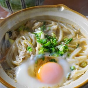 具沢山な　味噌煮込みうどん♪